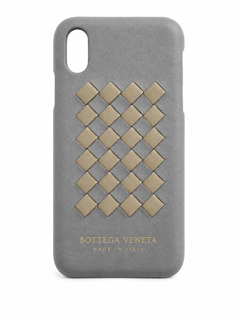 Bottega Veneta Intrecciato Leather iPhone X XS Case Gray